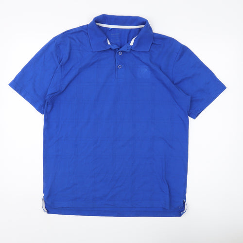 Dunlop Men's Blue Polo Shirt L, Short Sleeve Classic