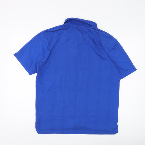Dunlop Men's Blue Polo Shirt L, Short Sleeve Classic