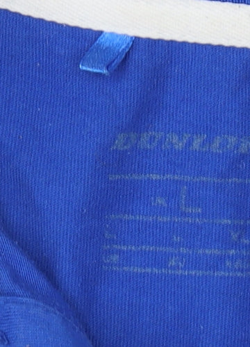 Dunlop Men's Blue Polo Shirt L, Short Sleeve Classic