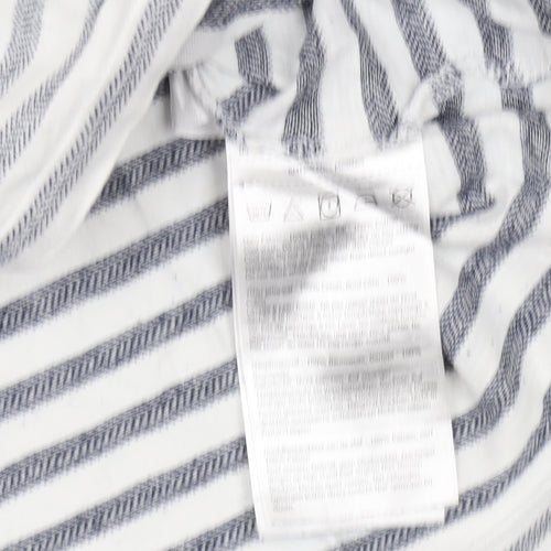 Regatta Men's Grey Striped V-Neck T-Shirt, Size L