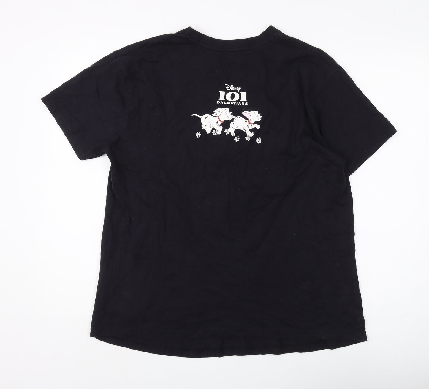 Disney Women's Black 101 Dalmatians T-Shirt, L, Casual
