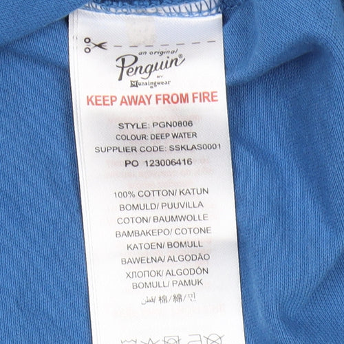 Original Penguin Boys Blue Polo Shirt 12-13 Y Casual Logo