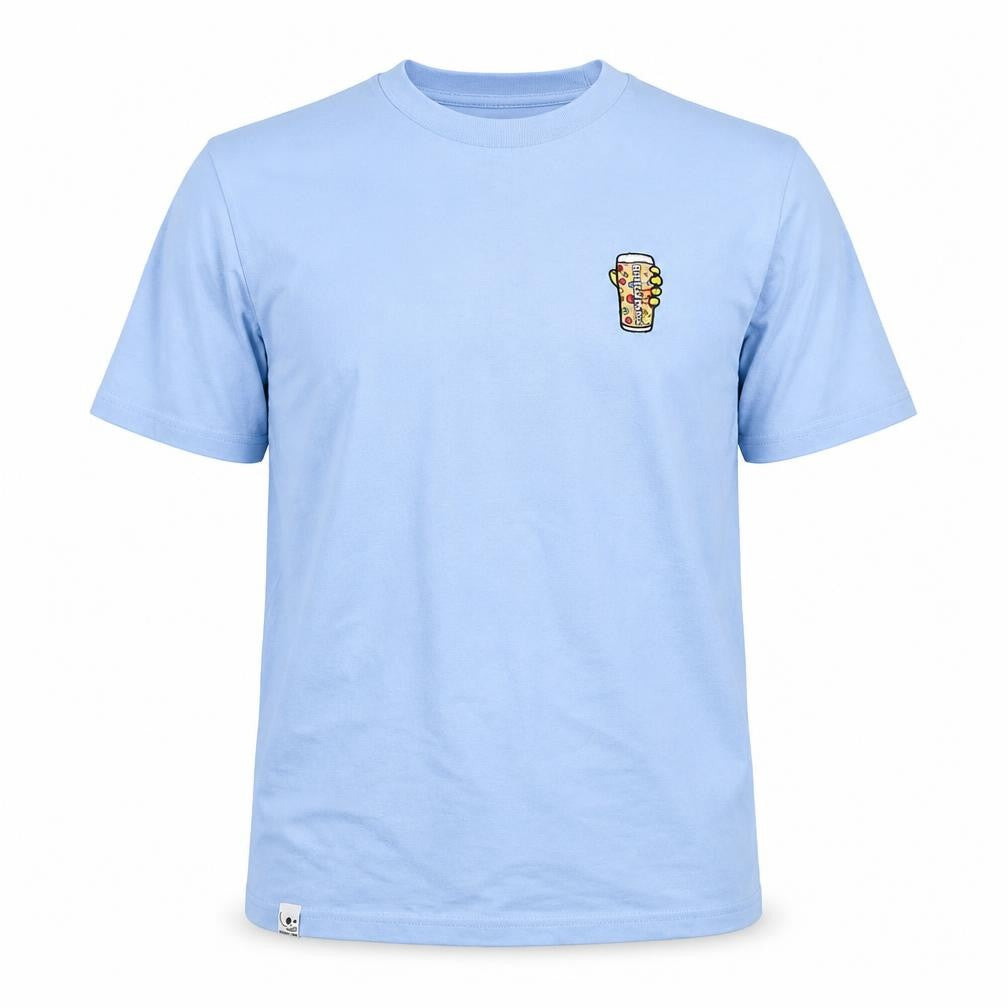 Front view of Stanley/Stella Men's Blue Graphic T-Shirt -, size S