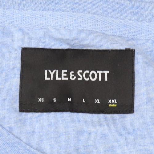 Lyle & Scott Men's Blue Crew Neck T-Shirt, Size S