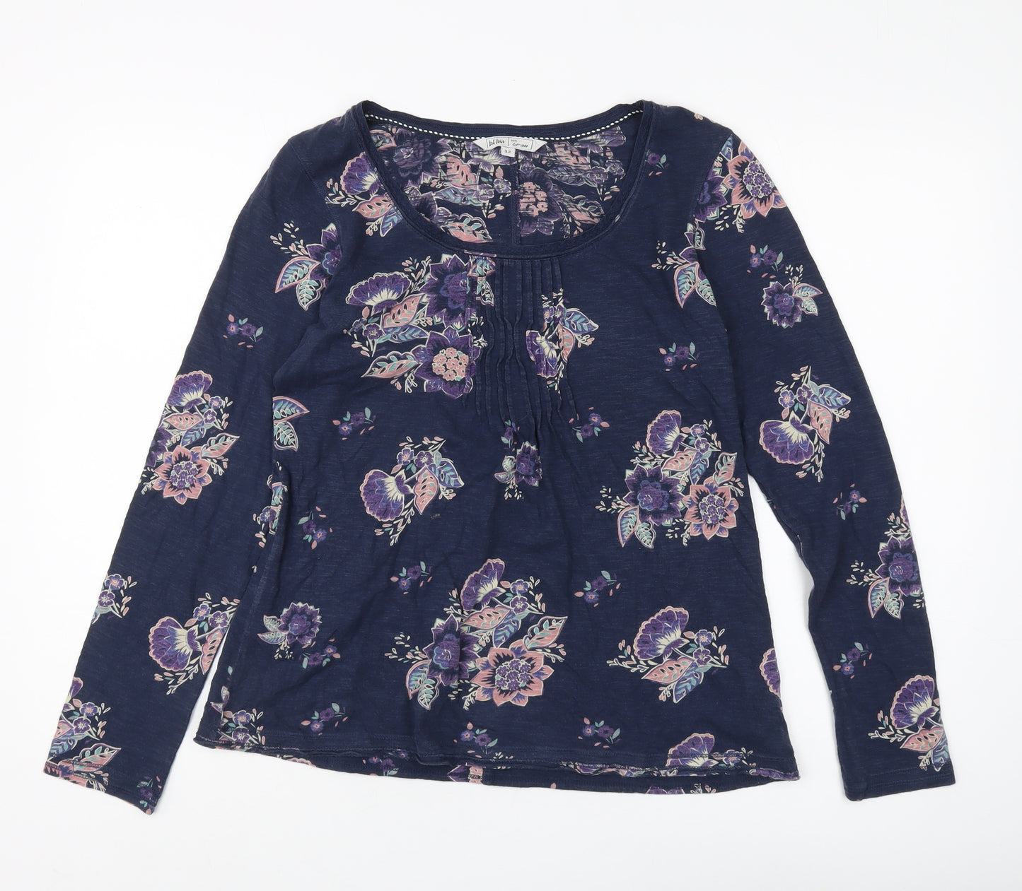 Fat Face Women's Blue Floral Long Sleeve T-Shirt Size 12