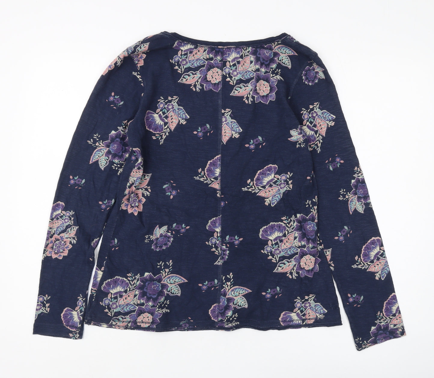 Fat Face Women's Blue Floral Long Sleeve T-Shirt Size 12