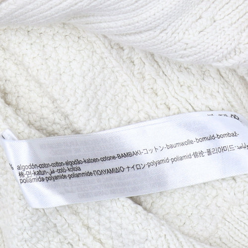 Zara Women's Ivory Cardigan Jumper, S, Cable-Knit