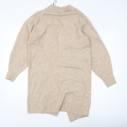 H&M Women's Beige Cardigan Open-Knit Lightweight XS