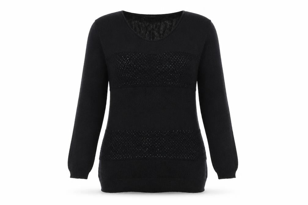 Front view of Marks & Spencer Women's Black Knit jumper