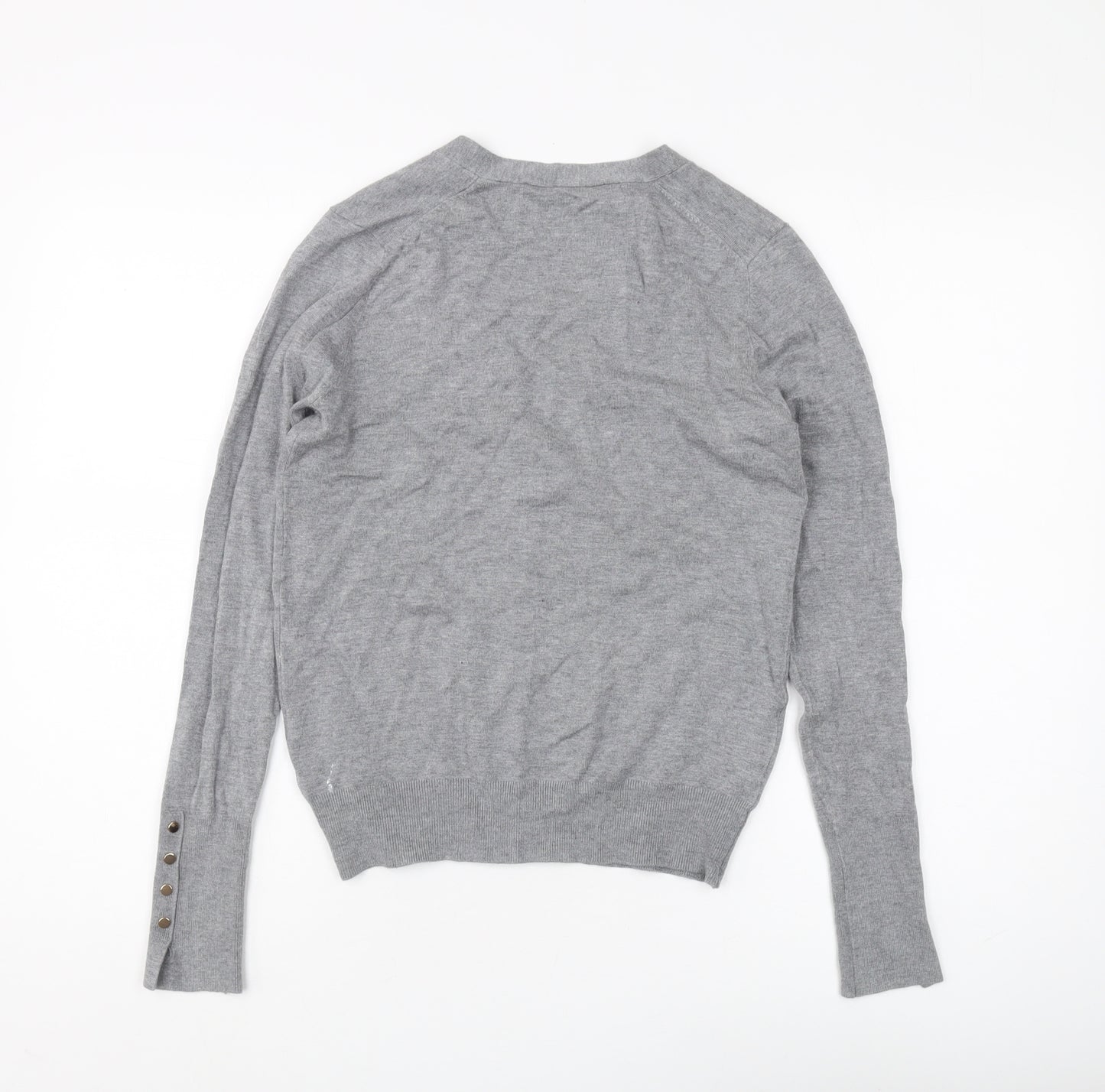 Zara Women’s Grey V-Neck Cardigan Size 12