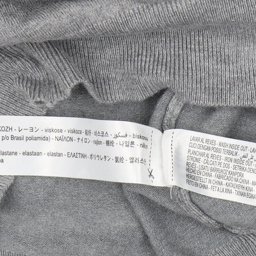 Zara Women’s Grey V-Neck Cardigan Size 12
