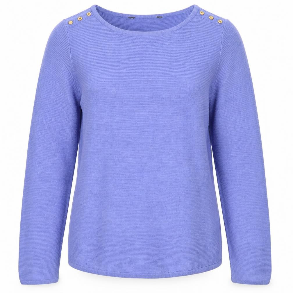 Front view of Bonmarché Women's Purple Acrylic Jumper, size 12