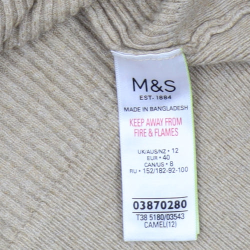 Marks and Spencer Women's Beige Cardigan Size 12
