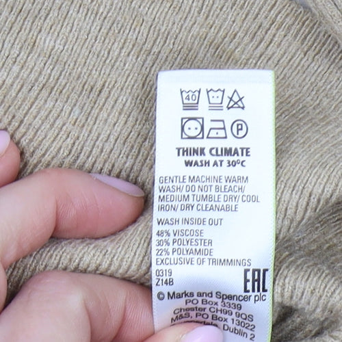 Marks and Spencer Women's Beige Cardigan Size 12
