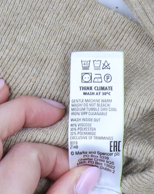 Marks and Spencer Women's Beige Cardigan Size 12