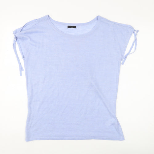 M&Co Women's Blue Knit Jumper Size 12