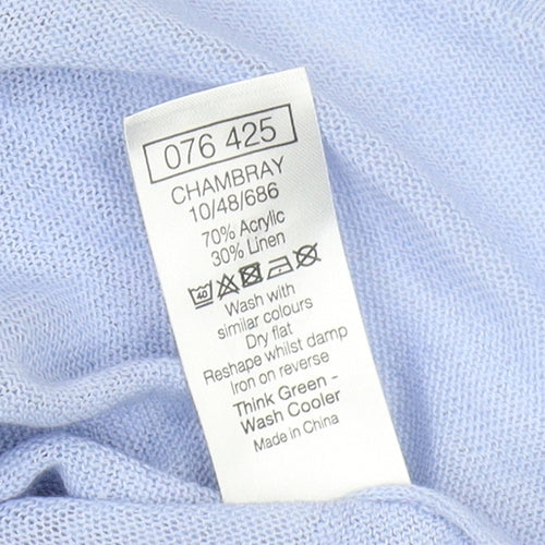 M&Co Women's Blue Knit Jumper Size 12