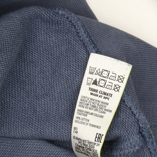 Marks and Spencer Men's Blue Sweatshirt M