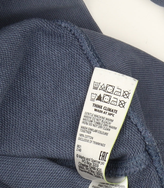 Marks and Spencer Men's Blue Sweatshirt M