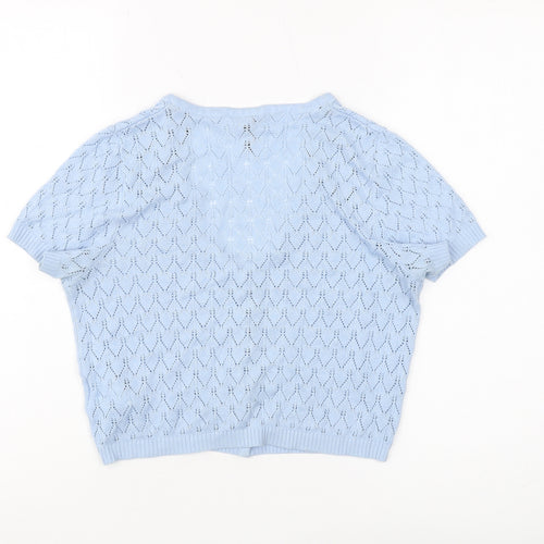 H&M Women's Blue V-Neck Cardigan, Size S