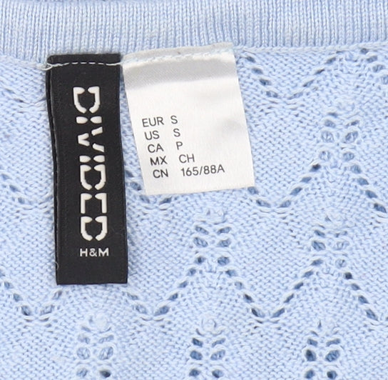 H&M Women's Blue V-Neck Cardigan, Size S