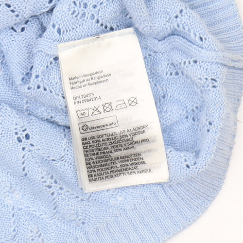 H&M Women's Blue V-Neck Cardigan, Size S
