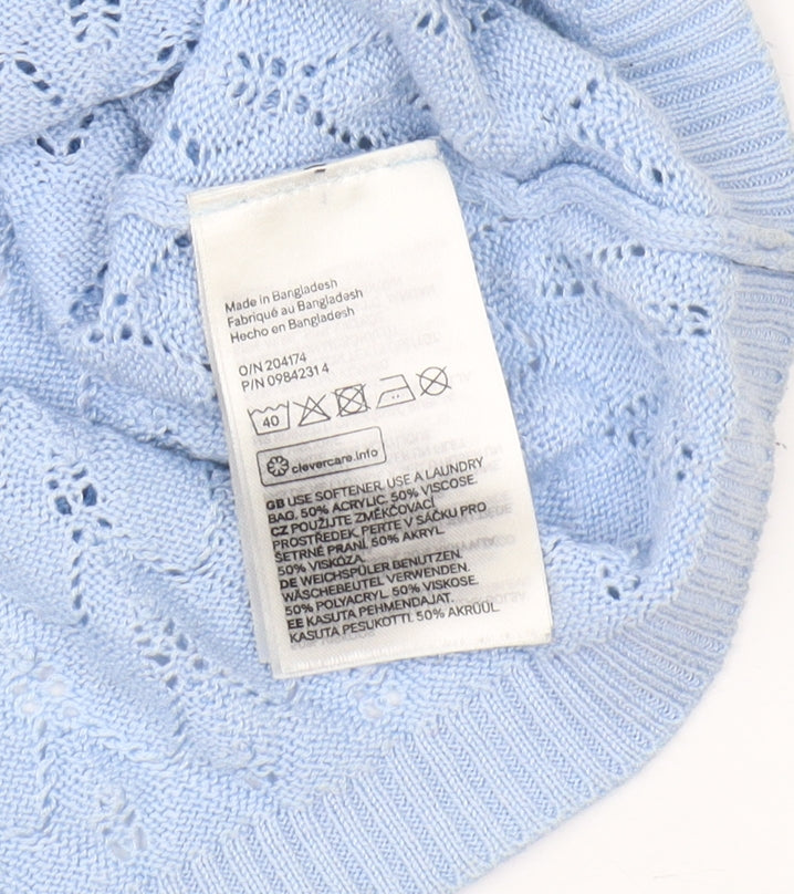 H&M Women's Blue V-Neck Cardigan, Size S