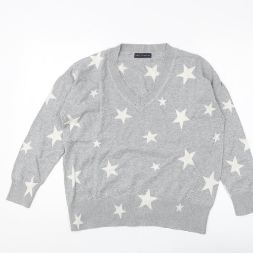 Marks & Spencer Women's Grey Star Pullover, Medium