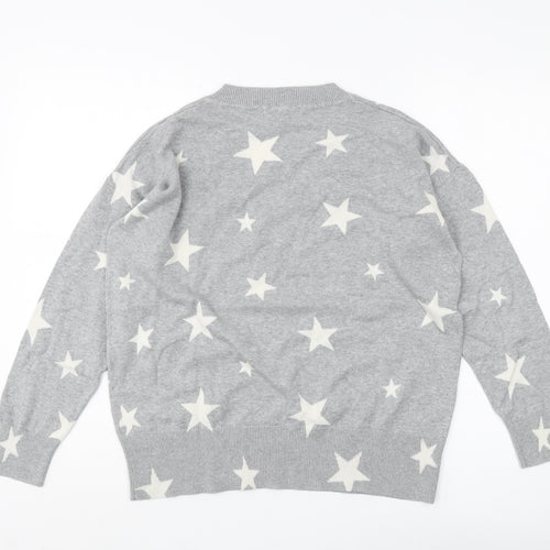 Marks & Spencer Women's Grey Star Pullover, Medium