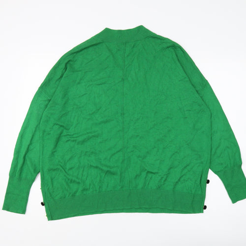 Next Women's Green V-Neck Pullover Jumper L