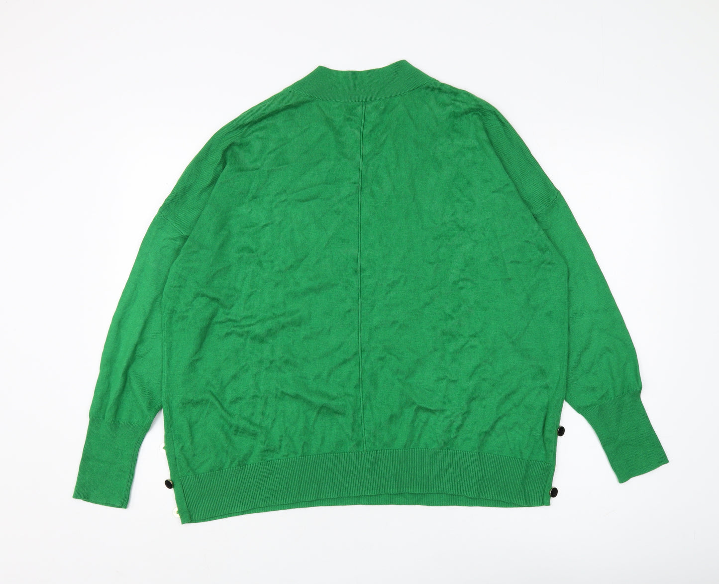 Next Women's Green V-Neck Pullover Jumper L