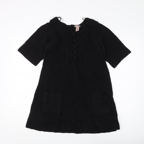 H&M Women's Black Knit Dress Size 6 Casual