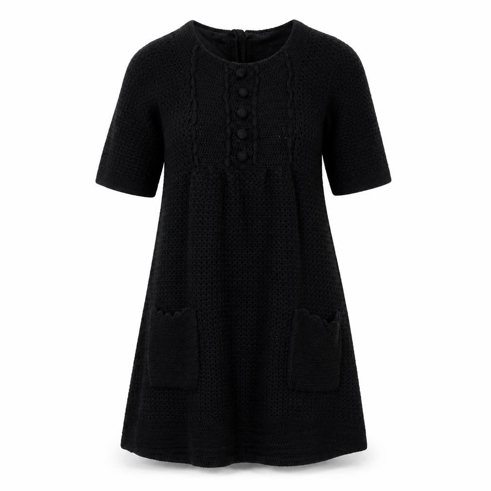 H&M Women's Black Knit Dress Size 6 Casual