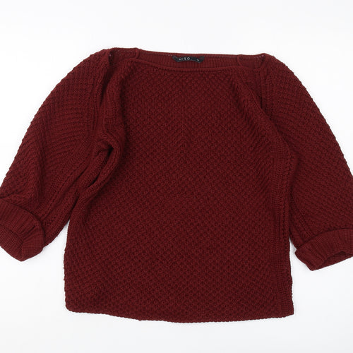MISO Women's Red Pullover Jumper Size 12