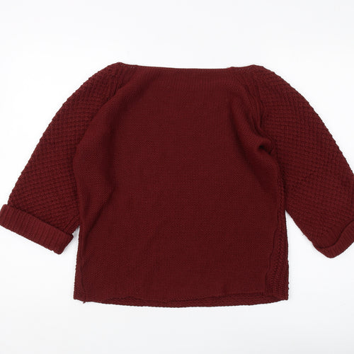 MISO Women's Red Pullover Jumper Size 12