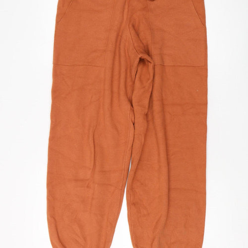 ZARA Women's Brown Jogger Trousers L - Casual Comfort