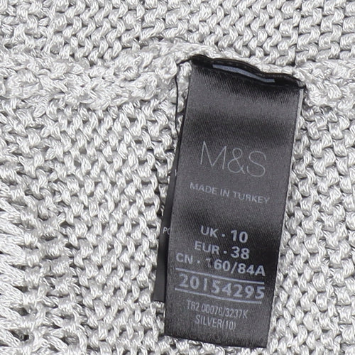 Marks and Spencer Silver Open-Knit Cardigan