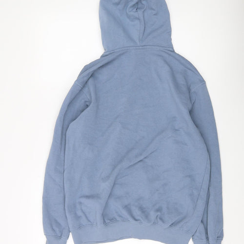 H&M Men's Blue Relaxed Pullover Hoodie XS