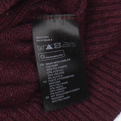 H&M Women's Purple XS Cable Knit Pullover Jumper