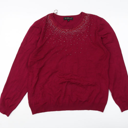 Mudflower Women's Red Pullover Jumper L
