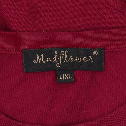 Mudflower Women's Red Pullover Jumper L
