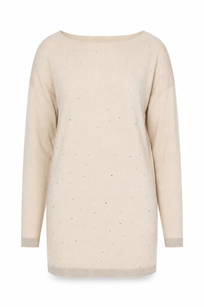 Front view of Oasis Women's Beige jumper XS