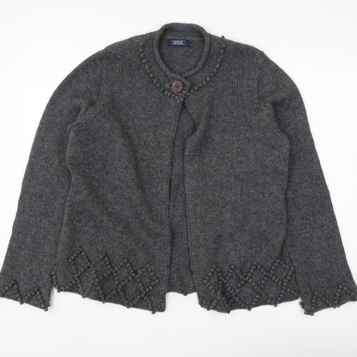 Debenhams Women's Grey Cardigan, Size 14, Round Neck
