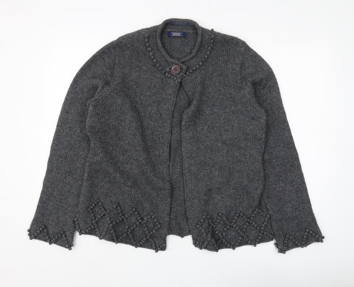 Debenhams Women's Grey Cardigan, Size 14, Round Neck