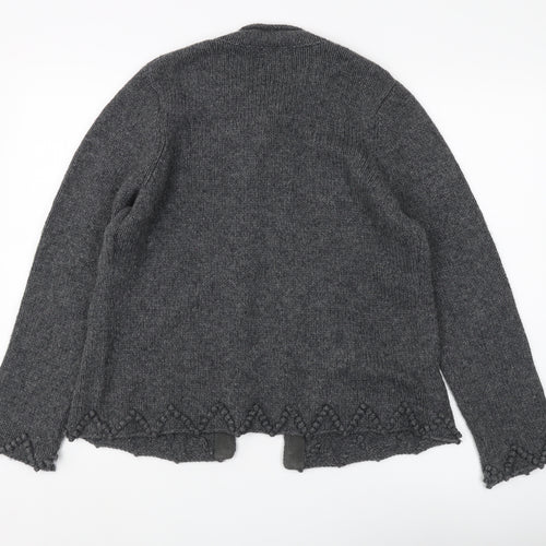 Debenhams Women's Grey Cardigan, Size 14, Round Neck