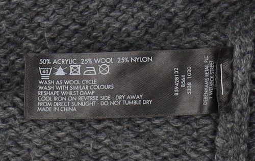 Debenhams Women's Grey Cardigan, Size 14, Round Neck