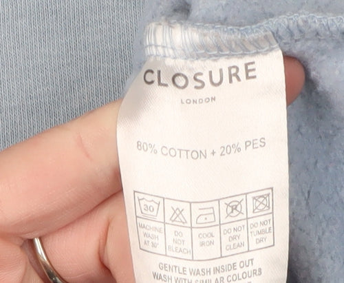 Closure London Women's Blue Crew Neck Sweatshirt Size 8