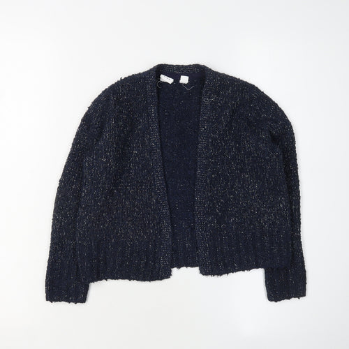 GAP Girls' Blue Cardigan 6-7 Years Open Knit Sweater
