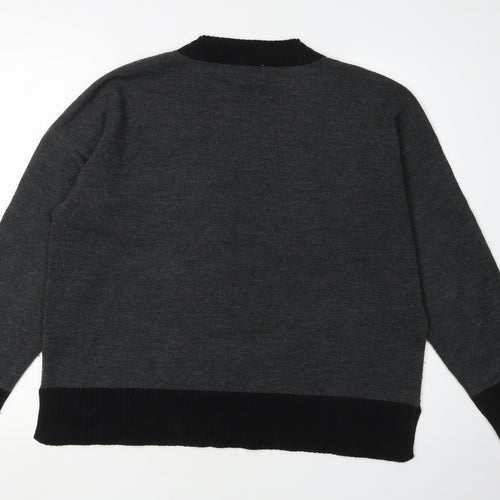 French Connection Women's Grey Pullover Jumper L