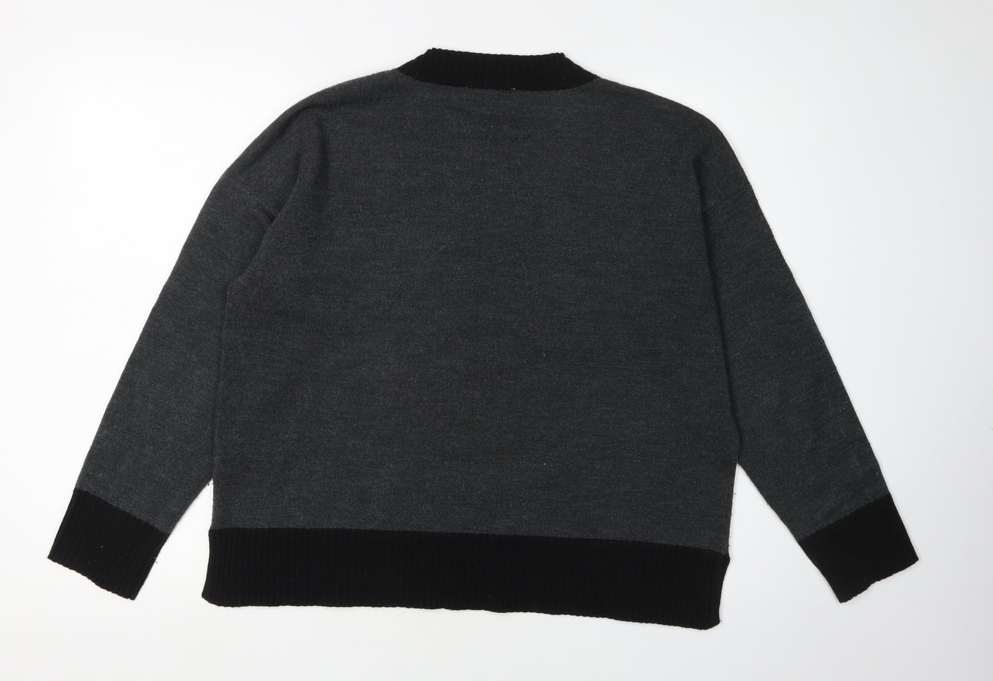 French Connection Women's Grey Pullover Jumper L